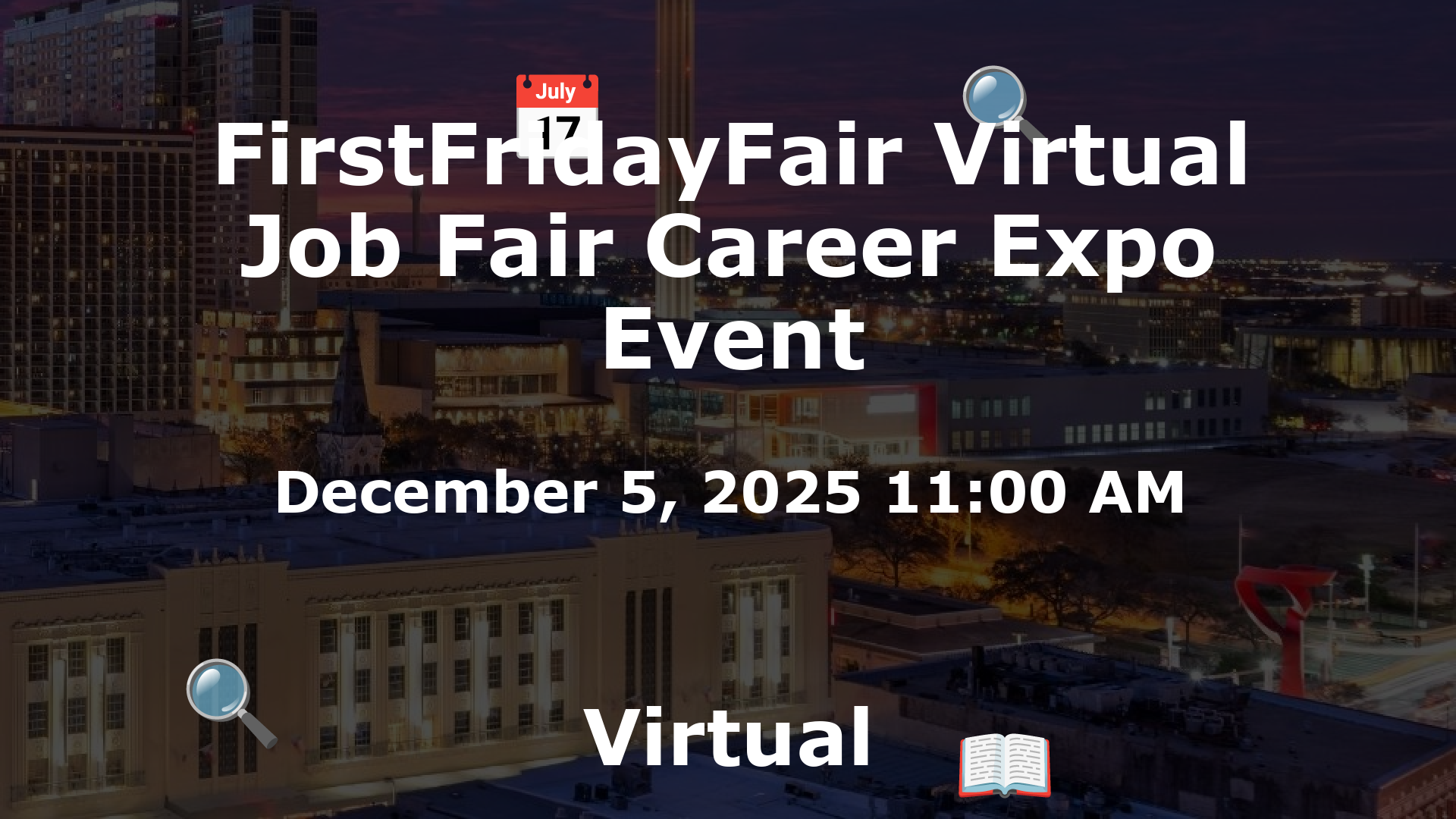 FirstFridayFair Virtual Job Fair Career Expo Event event image